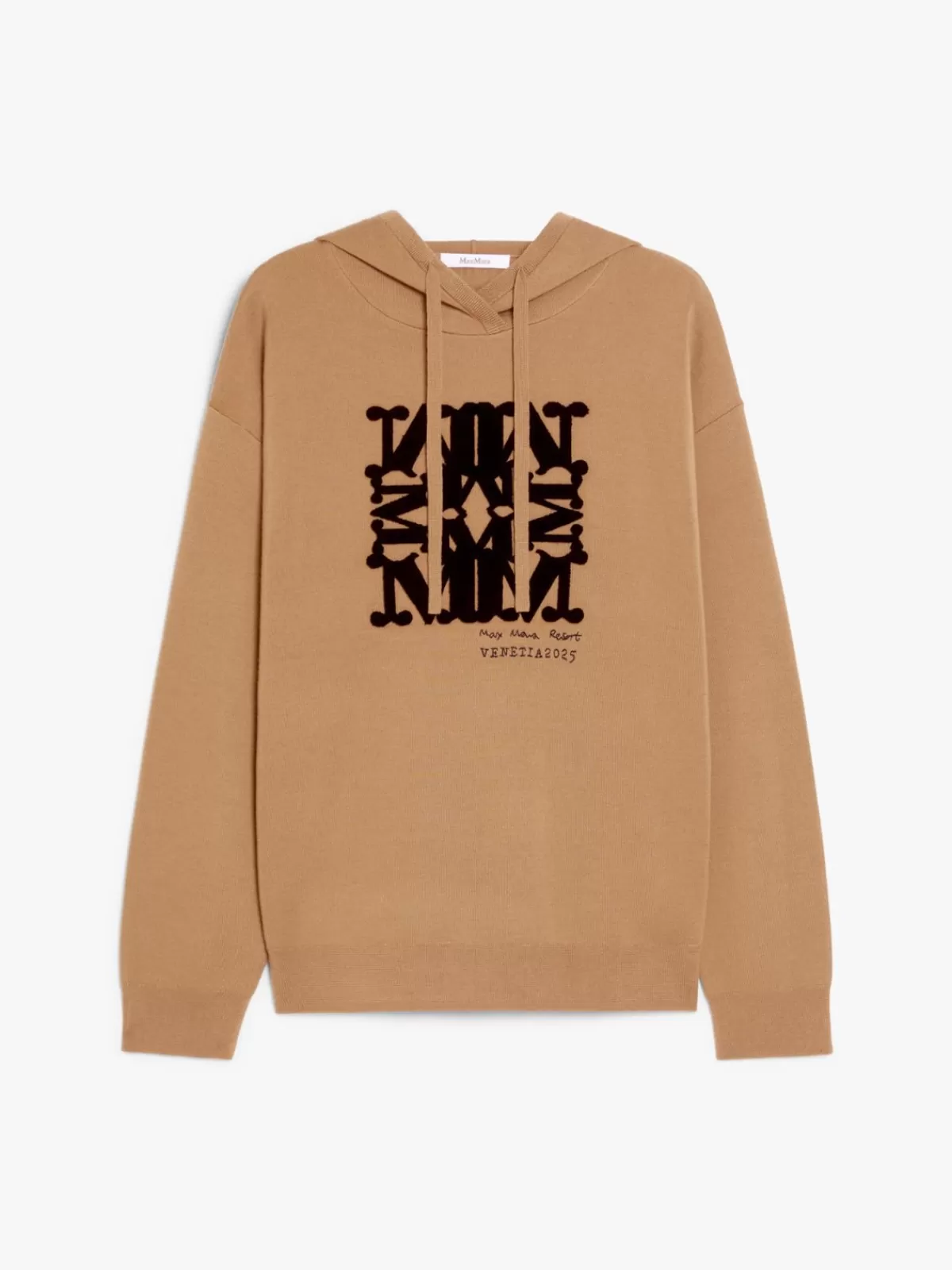 Suéter tejido en lana merina Max Mara - Beige arena con detalles clásicos de punto