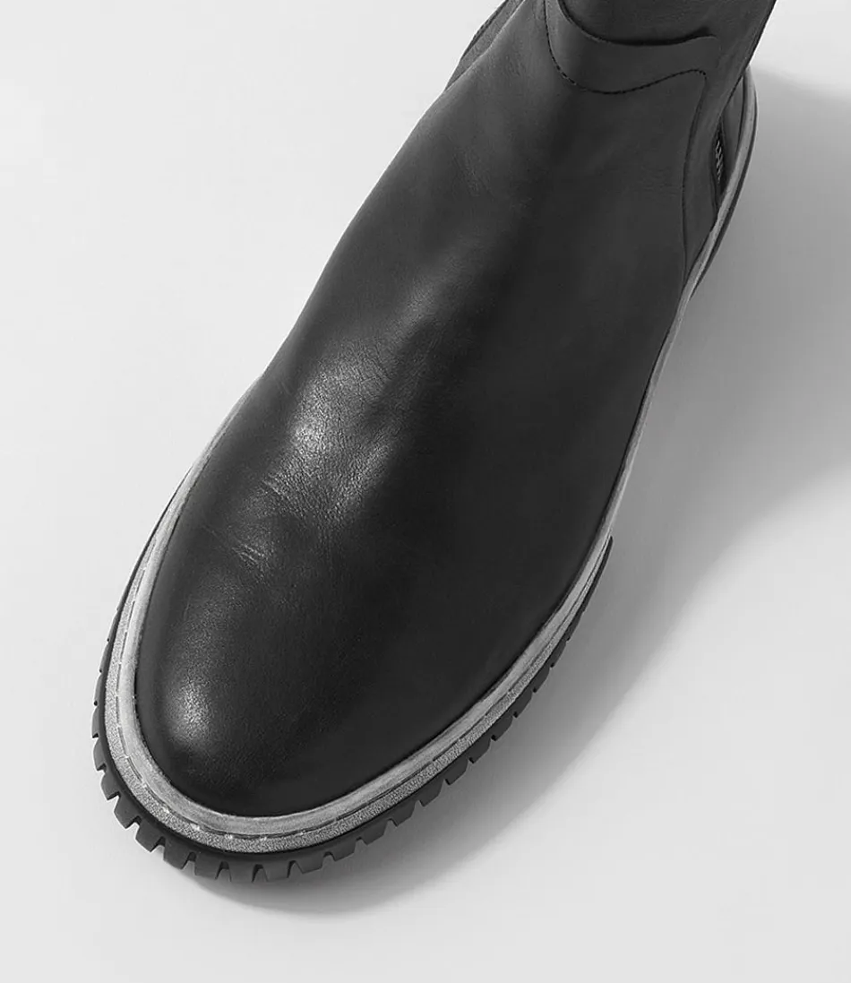 Botines Tobilleros Django & Juliette Yeliza - Cuero Auténtico Bicolor para Mujer, Blanco/Negro con Diseño Versátil